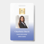 Badge Carte d'identité de l'employé avec photo de la soc (Avant)