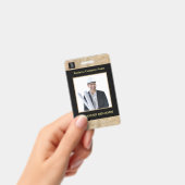 Badge Carte d'identité de l'employé avec photo, logo et (Manuel / portable)