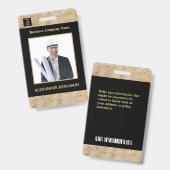 Badge Carte d'identité de l'employé avec photo, logo et (Avant & arrière)