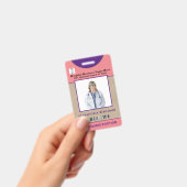 Badge Carte d'identité de l'employé Code-barres Logo Pho (Manuel / portable)