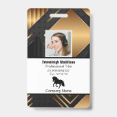 Badge Carte d'identité de l'employé de la société Modern (Avant)