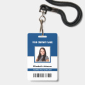 Badge Carte d'identité de l'employé de l'entreprise avec (Avant avec lanière)