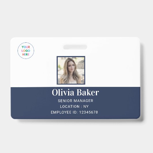 Badge Carte d'identité de l'employé de l'entreprise avec (Avant)