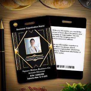 Badge Carte d'identité de l'employé de l'entreprise avec