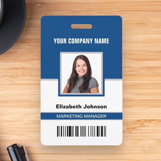 Badge Carte d'identité de l'employé de l'entreprise avec