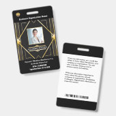 Badge Carte d'identité de l'employé de l'entreprise avec (Avant & arrière)