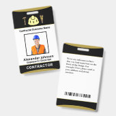 Badge Carte d'identité de l'employé de l'entreprise avec (Avant & arrière)