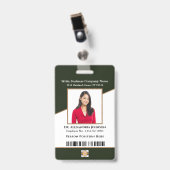 Badge Carte d'identité de l'employé de l'entreprise Phot (Avant avec clip)