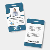 Badge Carte d'identité de l'employé de l'hôpital (Avant & arrière)