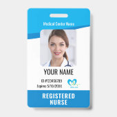 Badge Carte d'identité de l'employé de l'hôpital avec no (Avant)