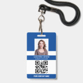 Badge Carte d'identité de l'employé d'entreprise avec no (Avant avec lanière)