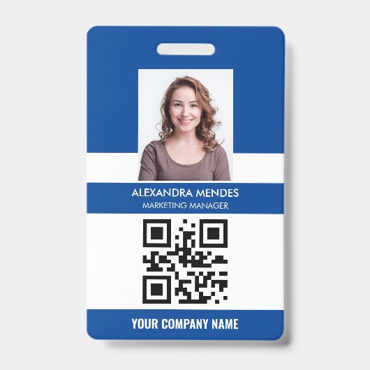 Badge Carte d'identité de l'employé d'entreprise avec no (Avant)