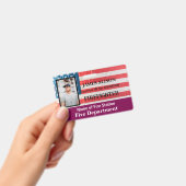 Badge Carte d'identité de l'employé du pompier de code Q (À main)