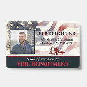 Badge Carte d'identité de l'employé du pompier personnal (Face)