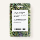 Badge Carte d'identité de l'employé Entreprise Personnal (Dos)