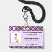Badge Carte d'identité de l'employé infirmier personnali (Avant avec lanière)