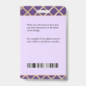 Badge Carte d'identité de l'employé infirmier personnali (Back)