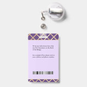 Badge Carte d'identité de l'employé infirmier personnali (Back with Retractable)