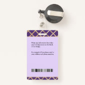 Badge Carte d'identité de l'employé infirmier personnali (Back with Retractable)