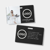Badge Carte d'identité de l'employé Insigne de société m (Avant & arrière)