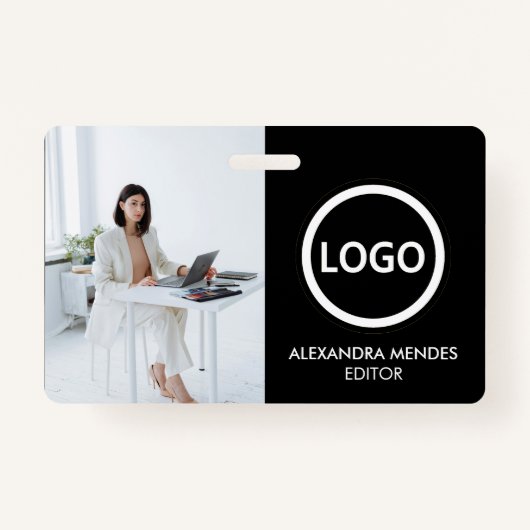 Badge Carte d'identité de l'employé Insigne de société m (Devant)