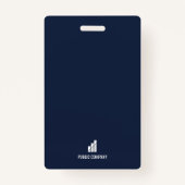 Badge Carte d'identité de l'employé Insigne du personnel (Dos)