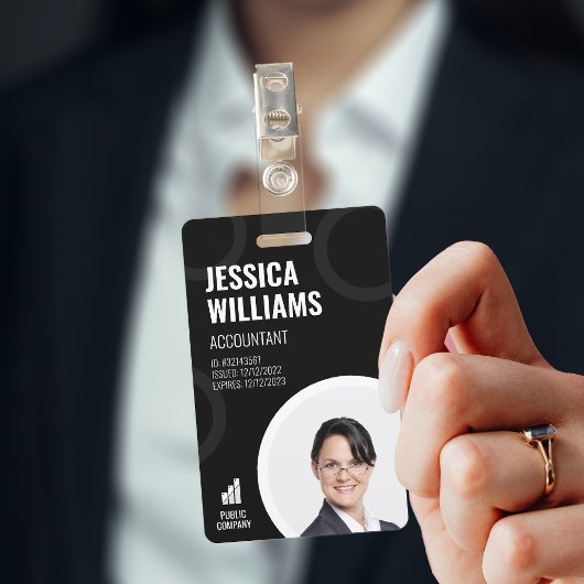 Badge Carte d'identité de l'employé Insigne moderne du p