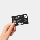 Badge Carte d'identité de l'employé PERSONNALISÉ code à  (Manuel / portable)