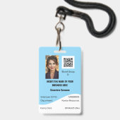 Badge Carte d'identité de l'employé PERSONNALISÉ modifia (Front with Lanyard)