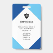 Badge Carte d'identité de l'employé personnalisée Code Q (Arrière)