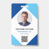 Badge Carte d'identité de l'employé personnalisée Code Q (Avant)