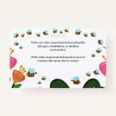 Badge Carte d'identité de l'enfant de l'école personnali (Dos)