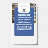 Badge Carte d'identité de l'enseignant | Carte d'identit (Arrière)