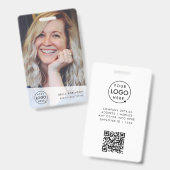 Badge Carte d'identité de l'entreprise | Moderne Grande  (Avant & arrière)