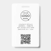 Badge Carte d'identité de l'entreprise | Moderne Grande  (Arrière)