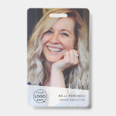 Badge Carte d'identité de l'entreprise | Moderne Grande  (Avant)