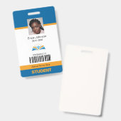 Badge Carte d'identité de l'étudiant de l'université Blu (Avant & arrière)