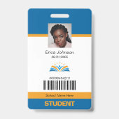 Badge Carte d'identité de l'étudiant de l'université Blu (Avant)
