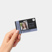 Badge Carte d'identité de l'étudiant université bleu pou (Manuel / portable)