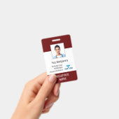 Badge Carte d'identité de l'infirmière de l'employé du c (Manuel / portable)