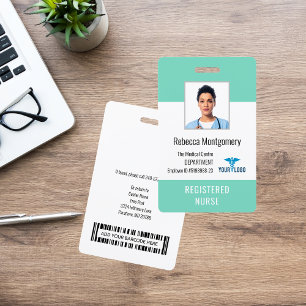 Badge Carte d'identité de l'infirmière de l'employé du c