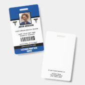 Badge Carte d'identité de l'infirmière de l'employé Médi (Recto et verso)