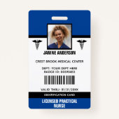 Badge Carte d'identité de l'infirmière de l'employé Médi (Devant)