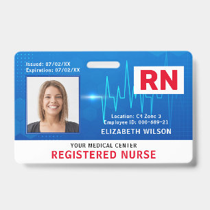 Badge Carte d'identité de l'infirmière de l'hôpital