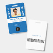 Badge carte d'identité de l'infirmière diplômée employée (Avant & arrière)