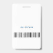 Badge carte d'identité de l'infirmière diplômée employée (Arrière)