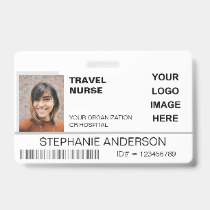 Badge Carte d'identité de l'infirmière itinérante avec p