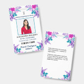 Badge Carte d'identité de nom de photo de l'employé pers (Avant & arrière)