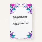 Badge Carte d'identité de nom de photo de l'employé pers (Dos)