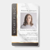 Badge Carte d'identité de notaire professionnel avec dég (Avant)